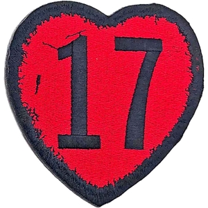 Sex Pistols - 17 Heart Woven Patch i gruppen MERCHANDISE hos Bengans Skivbutik AB (5538402)