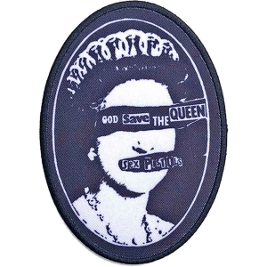 Sex Pistols - God Save The Queen Woven Patch i gruppen MERCHANDISE / Merch / Punk hos Bengans Skivbutik AB (5538404)