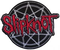 Slipknot - Patch Red Logo Over Nonagram (8,3 X i gruppen MERCHANDISE / Merch / Kommende / Metal hos Bengans Skivbutik AB (5538443)