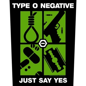 Type O Negative - Just Say Yes Back Patch i gruppen MERCHANDISE / Merch / Metal hos Bengans Skivbutik AB (5538596)