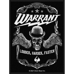 Warrant - Louder Harder Faster Standard Patch i gruppen MERCHANDISE / Merch / Metal hos Bengans Skivbutik AB (5538612)