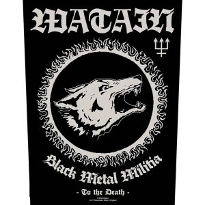 Watain - Black Metal Militia Back Patch i gruppen MERCHANDISE / Merch / Metal hos Bengans Skivbutik AB (5538613)