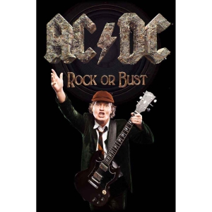 Ac/Dc - Rock Or Bust/Angus Textile Poster i gruppen MERCH / Minsishops-merch / Ac/Dc hos Bengans Skivbutik AB (5538669)