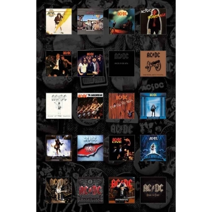 Ac/Dc - Albums Textile Poster i gruppen MERCH / Minsishops-merch / Ac/Dc hos Bengans Skivbutik AB (5538672)