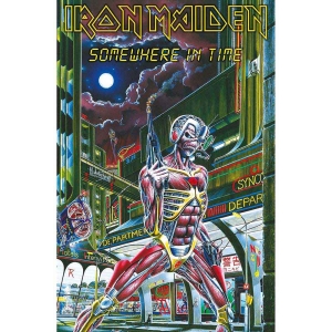 Iron Maiden - Somewhere In Time Textile Poster i gruppen MERCHANDISE / Merch / Metal hos Bengans Skivbutik AB (5538711)