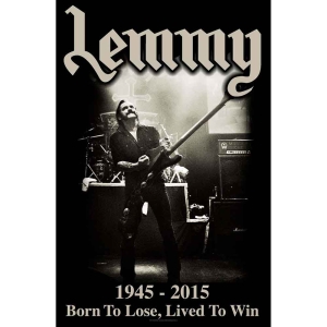 Lemmy - Lived To Win Textile Poster i gruppen MERCHANDISE / Merch / Metal hos Bengans Skivbutik AB (5538728)