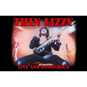 Thin Lizzy - Live And Dangerous Textile Poster i gruppen MERCHANDISE / Merch / Metal hos Bengans Skivbutik AB (5538778)