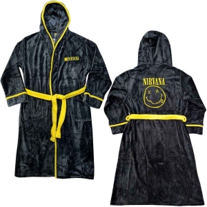 Nirvana - Yellow Smiley Uni Bl Bath Robe: i gruppen MERCHANDISE / Merch / Metal hos Bengans Skivbutik AB (5540803r)