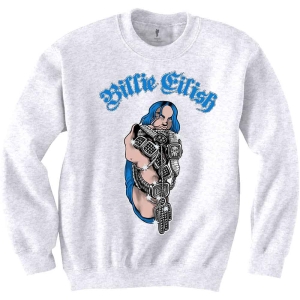 Billie Eilish - Bling Uni Wht Sw 1Xs i gruppen MERCHANDISE / Hoodies / Pop-Rock hos Bengans Skivbutik AB (5541020r)