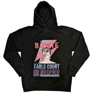 David Bowie - Earls Court '73 Uni Bl Hood:  S i gruppen MERCHANDISE / Hoodies / Pop-Rock hos Bengans Skivbutik AB (5541399r)