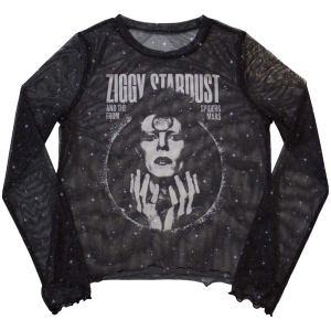 David Bowie - Ziggy V1 Lady Bl Mesh Crop:1Xs i gruppen MERCHANDISE / Merch / Pop-Rock hos Bengans Skivbutik AB (5541406r)