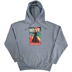 David Bowie - Moonage 11 Fade Uni Lht Blue Hood:  S i gruppen MERCHANDISE / Hoodies / Pop-Rock hos Bengans Skivbutik AB (5541408r)