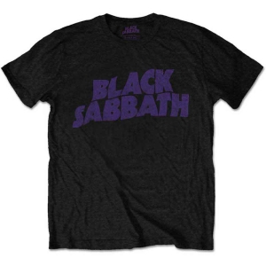 Black Sabbath - Vintage Wavy Logo Uni Bl i gruppen MERCHANDISE / T-shirt / Metal hos Bengans Skivbutik AB (5541501r)