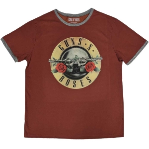 Guns N Roses - Classic Logo Ringer Uni Red    S i gruppen MERCHANDISE / T-shirt / Metal hos Bengans Skivbutik AB (5542210r)