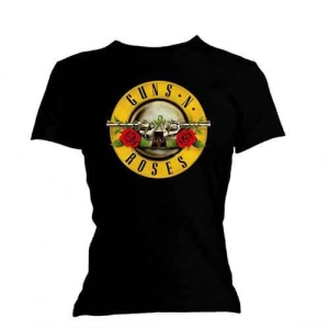 Guns N Roses - Classic Bullet Logo Skinny Lady Bl    M i gruppen MERCHANDISE / T-shirt / Metal hos Bengans Skivbutik AB (5542218r)