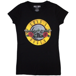 Guns N Roses - Classic Bullet Logo Skinny Lady Bl    M i gruppen MERCHANDISE / T-shirt / Metal hos Bengans Skivbutik AB (5542218r)