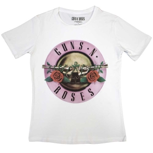 Guns N Roses - Classic Logo Lady Wht    S i gruppen MERCHANDISE / T-shirt / Metal hos Bengans Skivbutik AB (5542223r)