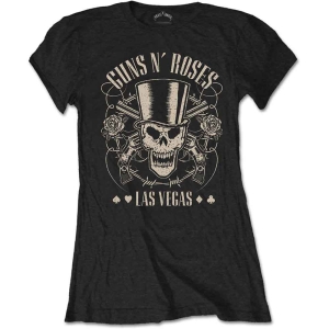 Guns N Roses - Top Hat Skull & Pistols Lv Lady Bl    S i gruppen MERCHANDISE / T-shirt / Metal hos Bengans Skivbutik AB (5542278r)