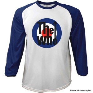 The Who - Target Logo Uni Navy/Wht Raglan:  M i gruppen MERCHANDISE / T-shirt / Pop-Rock hos Bengans Skivbutik AB (5542576r)