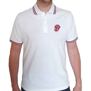 Rolling Stones - Classic Tongue Uni Wht Piké: i gruppen MERCHANDISE / T-shirt / Pop-Rock hos Bengans Skivbutik AB (5542829r)