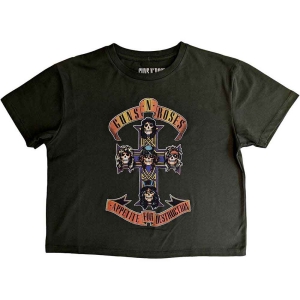 Guns N Roses - Appetite For Destruction Lady Green Crop i gruppen MERCHANDISE / T-shirt / Metal hos Bengans Skivbutik AB (5543159r)