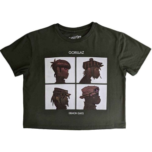 Gorillaz - Demon Days Lady Green Crop Top: i gruppen MERCHANDISE / T-shirt / Hip Hop-Rap hos Bengans Skivbutik AB (5543161r)