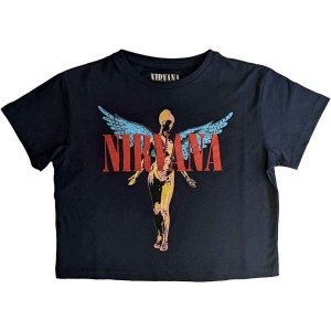 Nirvana - Angelic Lady Navy Crop Top: i gruppen MERCHANDISE / T-shirt / Metal hos Bengans Skivbutik AB (5543172r)