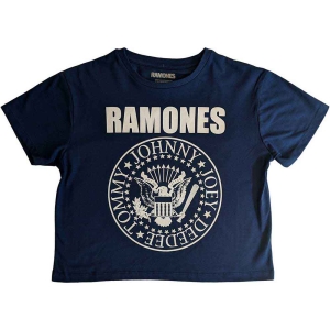 Ramones - Presidential Seal Lady Denim Crop Top: i gruppen MERCHANDISE / T-shirt / Punk hos Bengans Skivbutik AB (5543176r)