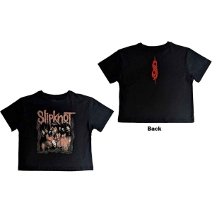 Slipknot - Band Frame Lady Bl Crop Top: i gruppen MERCHANDISE / T-shirt / Metal hos Bengans Skivbutik AB (5543183r)