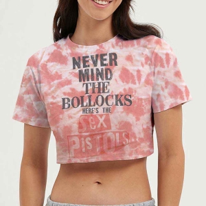 Sex Pistols - Nmtb Lady Pink Dip-Dye Crop Top: i gruppen MERCHANDISE / T-shirt / Punk hos Bengans Skivbutik AB (5543186r)