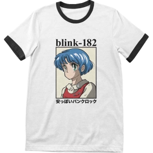 Blink-182 - Anime Ringer Uni Wht i gruppen MERCHANDISE / T-shirt / Pop-Rock hos Bengans Skivbutik AB (5543516)