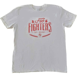 Foo Fighters - 100% Organic Uni Wht i gruppen MERCHANDISE / T-shirt / Pop-Rock hos Bengans Skivbutik AB (5543937r)