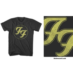 Foo Fighters - Distressed Ff Logo Uni Bl i gruppen MERCHANDISE / T-shirt / Pop-Rock hos Bengans Skivbutik AB (5543951r)