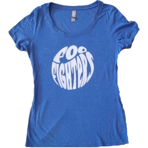 Foo Fighters - 70S Logo Lady Blue i gruppen MERCHANDISE / T-shirt / Pop-Rock hos Bengans Skivbutik AB (5543954r)