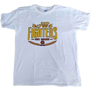 Foo Fighters - 100% Organic Uni Wht i gruppen MERCHANDISE / T-shirt / Pop-Rock hos Bengans Skivbutik AB (5543970r)