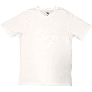 Foo Fighters - Ff Logo Hi-Build Uni Wht i gruppen MERCHANDISE / T-shirt / Pop-Rock hos Bengans Skivbutik AB (5543984r)