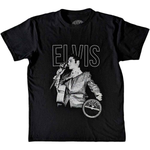 Elvis Presley - Elvis Live Portrait Uni Bl i gruppen MERCHANDISE / T-shirt / Pop-Rock hos Bengans Skivbutik AB (5544012r)