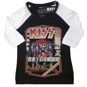 Kiss - Destroyer Tour '78 Lady Bl/Wht Raglan i gruppen MERCHANDISE / T-shirt / Metal hos Bengans Skivbutik AB (5544463)