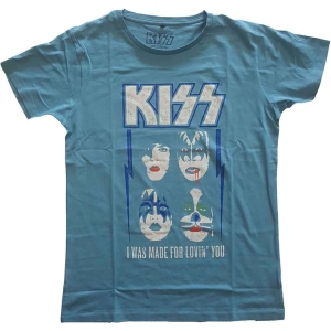 Kiss - Made For Lovin' You Uni Blue i gruppen MERCHANDISE / T-shirt / Metal hos Bengans Skivbutik AB (5544478)