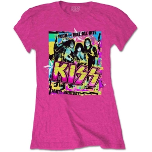 Kiss - Party Everyday Lady Pink i gruppen MERCHANDISE / T-shirt / Metal hos Bengans Skivbutik AB (5544533)