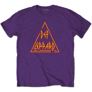 Def Leppard - Classic Triangle Logo Uni Purp i gruppen MERCHANDISE / T-shirt / Metal hos Bengans Skivbutik AB (5544812r)