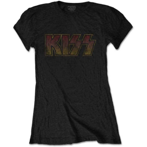 Kiss - Vtge Classic Logo Lady Bl i gruppen MERCHANDISE / T-shirt / Metal hos Bengans Skivbutik AB (5544844r)