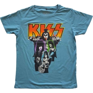 Kiss - Neon Band Uni Blue i gruppen MERCHANDISE / T-shirt / Metal hos Bengans Skivbutik AB (5544851r)