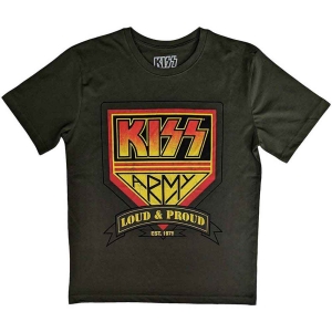 Kiss - Loud & Proud Uni Military Green i gruppen MERCHANDISE / T-shirt / Metal hos Bengans Skivbutik AB (5544852r)