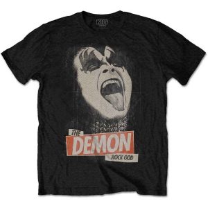 Kiss - The Demon Rock God Uni Bl i gruppen MERCHANDISE / T-shirt / Metal hos Bengans Skivbutik AB (5544860r)