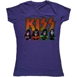 Kiss - Logo, Faces & Icons Lady Purp i gruppen MERCHANDISE / T-shirt / Metal hos Bengans Skivbutik AB (5544864r)