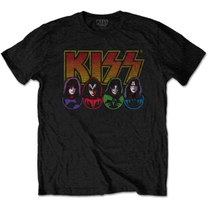 Kiss - Logo, Faces & Icons Uni Bl i gruppen MERCHANDISE / T-shirt / Metal hos Bengans Skivbutik AB (5544866r)