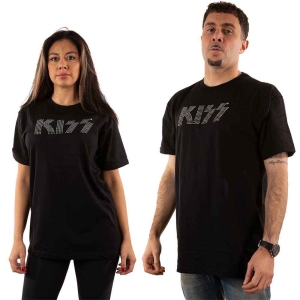 Kiss - Logo Diamante Uni Bl i gruppen MERCHANDISE / T-shirt / Metal hos Bengans Skivbutik AB (5544868r)