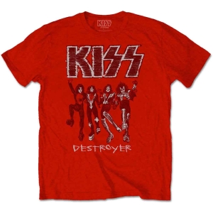 Kiss - Destroyer Sketch Uni Red i gruppen MERCHANDISE / T-shirt / Metal hos Bengans Skivbutik AB (5544870r)