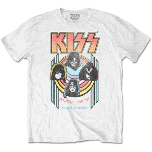 Kiss - World Wide Uni Wht i gruppen MERCHANDISE / T-shirt / Metal hos Bengans Skivbutik AB (5544872r)